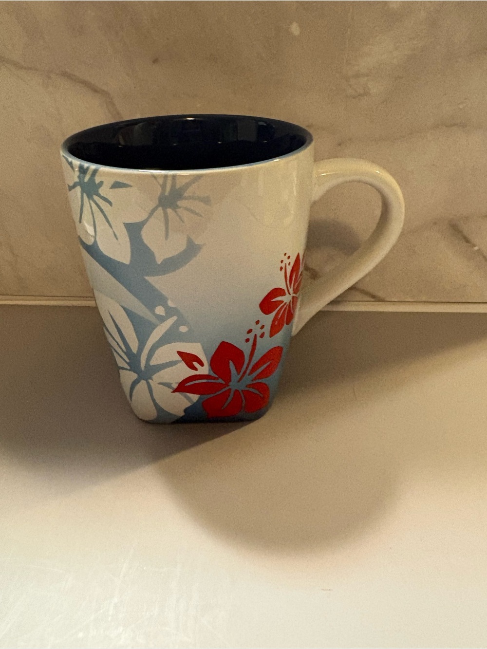 Disney Floral Accent Mug in Red and Blue